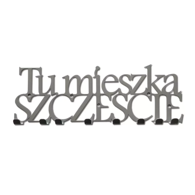 TU MIESZKA SZCZĘŚCIE wieszak na drzwi Briso design